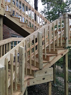 Closer View Of Stairs To Upper Level