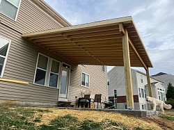 Installed the roof sheeting today. We were photo bombed by the customer’s dog, but we didn’t mind!