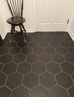 Wow, what a perfectly chosen tiled floor!