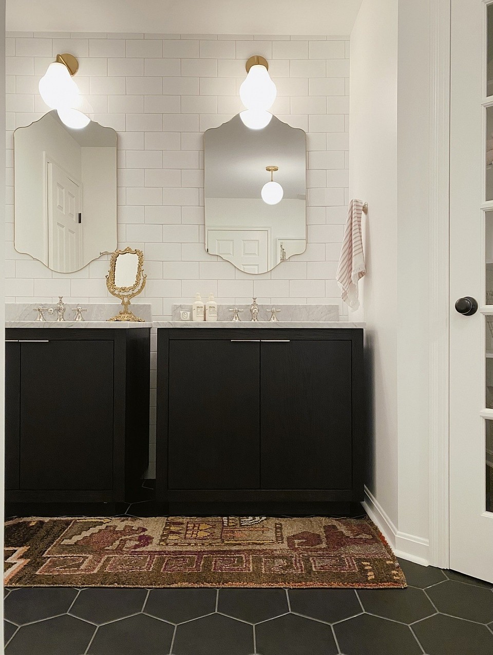 His & Hers vanity area.