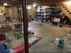 Hard to believe their basement once looked this way.